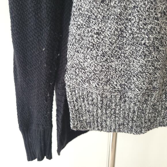 Madewell Chronicle Texture Pullover Sweater Colorblock Textured Black Small - Picture 7 of 11